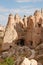 Ortahisar cave city in Cappadocia - Landscape, Turkey