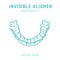 Orthodontic silicone trainer. Invisible braces aligner, retainer.