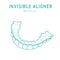 Orthodontic silicone trainer. Invisible braces aligner, retainer.