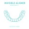 Orthodontic silicone trainer. Invisible braces retainer. Vector