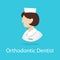 Orthodontist icon. A dentist profession. Dental treatment