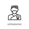 Orthodontist icon. Trendy modern flat linear vector Orthodontist