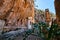 Orthodox cave church of St John the Hermit in abandoned Katholiko monastery in Avlaki gorge, Akrotiri peninsula, Chania