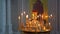 Orthodox Christian faith and traditions. a candle holder for many burning candles.