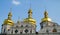 Orthodox Christian golden domes of Kiev-Pechersk Lavra