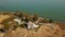 Orthodox Church of the 12 apostles. Sea of Galilee. Capernaum. Aerial view