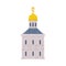 Orthodox Church as Russian Holy Christian Place of Worship Vector Illustration