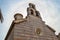 Orthodox church. Bottom view against the sky. Montenegro.