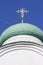 Orthodox church green dome.