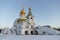 Orthodox Church of Seraphim of Sarov in Khabarovsk in winter