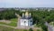 The Orthodox Church in the Ukrainian city of Chernigov, an architectural monument of national importance aerial view.