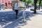 Orthodox Jewish woman Wearing Special Clothes on Shabbat, in Williamsburg, Brooklyn, New York