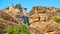 Orthodox monasteries on the rocks in Meteora