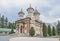 The orthodox Monastery Sinaia with towers and crosses on top