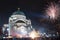 Orthodox New Year`s Fireworks in Belgrade