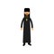 Orthodox priest character, religion representative vector Illustration