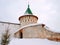 Orthodox Russia. Wall and tower of a monastery