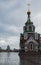 Orthodox temple on from the Patriarch`s Square, Yoshkar-Ola, Republic of Mari El, Russia