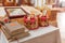 Orthodox wedding crowns, church icons, church books, gospel