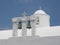 Orthodox white church to Milo in the Cyclade Islands in Greece.