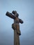Orthodox wooden cross with a crucifix God is a pagan symbol