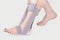 Orthopedic Ankle Brace. Medical Ankle Bandage.