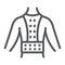Orthopedic corset line icon, orthopedic and medical, posture correction brace sign, vector graphics, a linear pattern on
