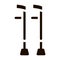 Orthopedic Crutch Medical Equipment glyph icon