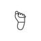 Orthopedic foot brace line icon