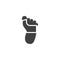 Orthopedic foot brace vector icon