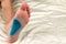 Orthopedic insoles for children`s feet.