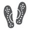 Orthopedic insoles glyph icon, orthopedic and medical, flat foot correct sign, vector graphics, a solid pattern on a