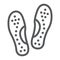 Orthopedic insoles line icon, orthopedic and medical, flat foot correct sign, vector graphics, a linear pattern on a