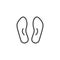 Orthopedic insoles line outline icon