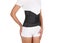Orthopedic lumbar corset on the human body. Back brace, waist support belt for back. Posture Corrector For Back Clavicle