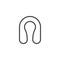 Orthopedic neck pillow line icon