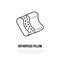 Orthopedic pillow icon, line logo. Flat sign for ergonomic healthy sleeping