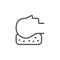 Orthopedic pillow line outline icon