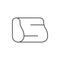 Orthopedic pillow line outline icon