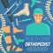 Orthopedic poster orthopedist and prosthetic items