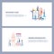 Orthopedic and rheumatology web banner or flyer set of flat vector illustrations.