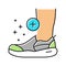 orthopedic shoes for feet color icon vector illustration