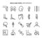 Orthopedics, bold line icons