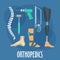 Orthopedics and prosthetics icon for clinic design