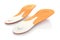 orthotic shoe insoles on a white background