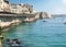 Ortigia, Siracusa: city shoreline. Color image