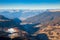 Ortisei Gardena Valley Italian aerial view