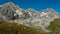 The Ortler Alps near Sulden on a sunny day in summer