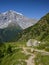 The Ortler Alps near Sulden on a sunny day in summer