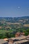 Orvieto ancient city and landscape rooftop views from the Tower, Torre del Moro, Umbria Italy